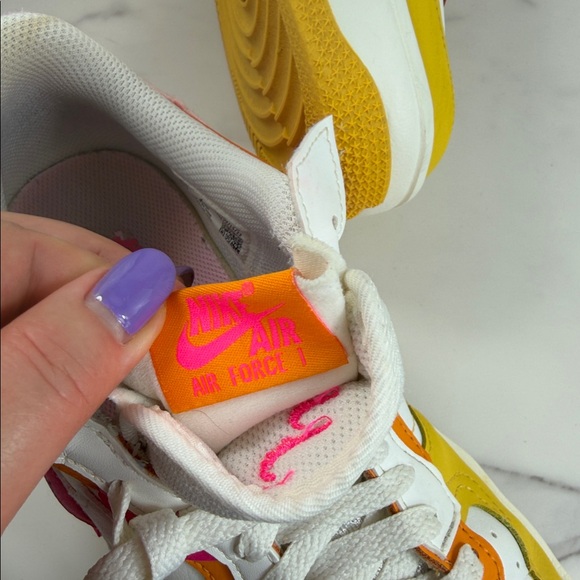 Nike Air Force 1 Fontanka Sunrise Sneakers Women’s 9.5 Colorblock Leather - Picture 10 of 10